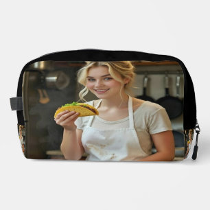 Eating Tacos Photo Personalize Customize Dopp Kit