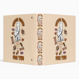 "Eating Treats for Two" Pregnant Halloween Orange Binder