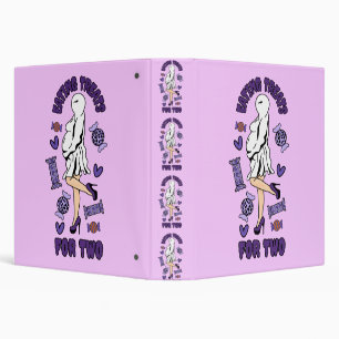 "Eating Treats for Two" Pregnant Halloween Purple Binder