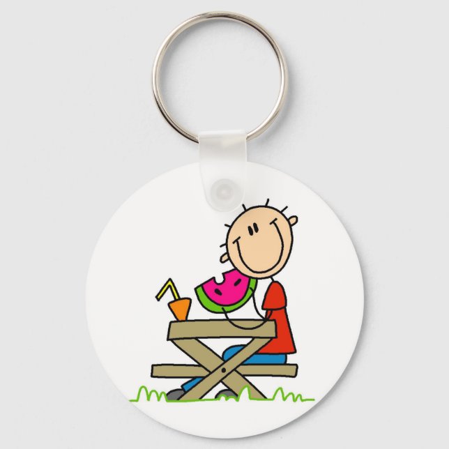 Eating Watermelon Keychain (Front)