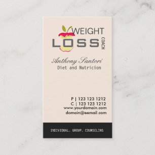 Eating Well Apple Dieting Loosing Weight  Coach Appointment Card