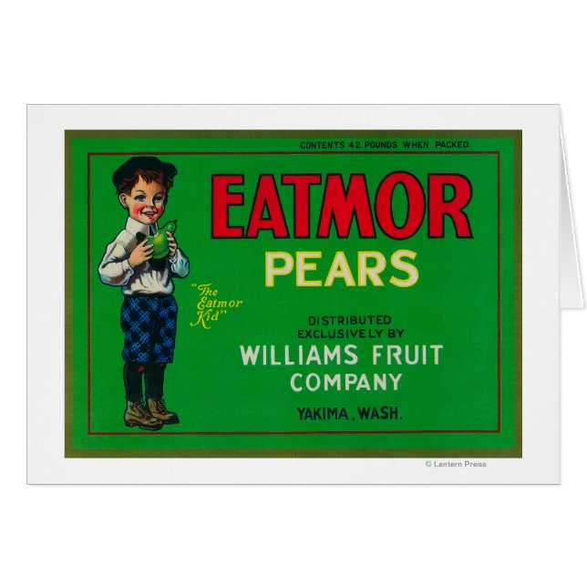 Eatmor Pear Crate LabelYakima, WA (Front Horizontal)