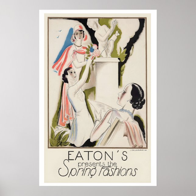 Eaton's Presents the Spring Fashions Vintage Art Poster (Front)