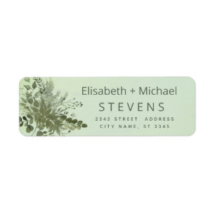 Eau chic vert vert eucalyptus script couple