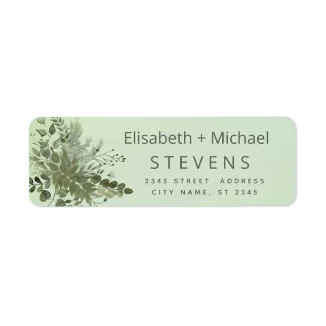 Eau chic vert vert eucalyptus script couple (Devant)
