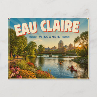 Eau Claire Wisconsin Postcard