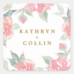 EAU COULEUR JARDIN MARIAGE autocollants sceaux