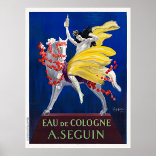 Eau de Cologne A. Poster vintage Art déco de Segui