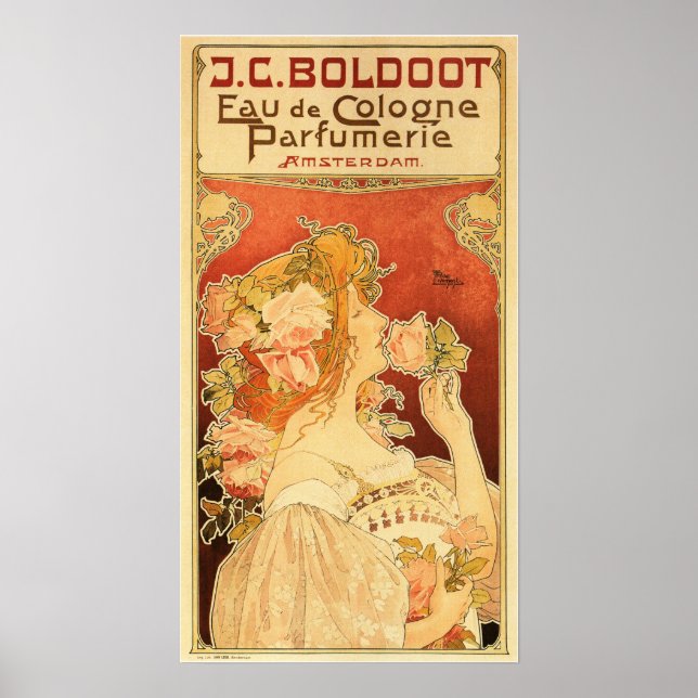 EAU DE COLOGNE PARFUMERIE Perfume Privat Livemont Poster (Front)