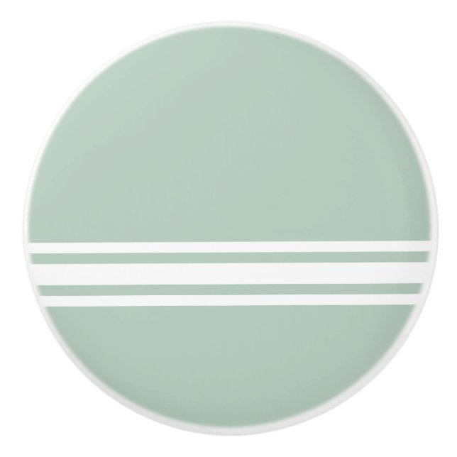 Eau de Nil Bath Decor Ceramic Knob (Front)