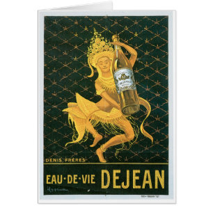 Eau De Vie Dejean Vintage Wine Drink Ad Art