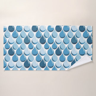 Eau design gouttes Bleu et Blanc