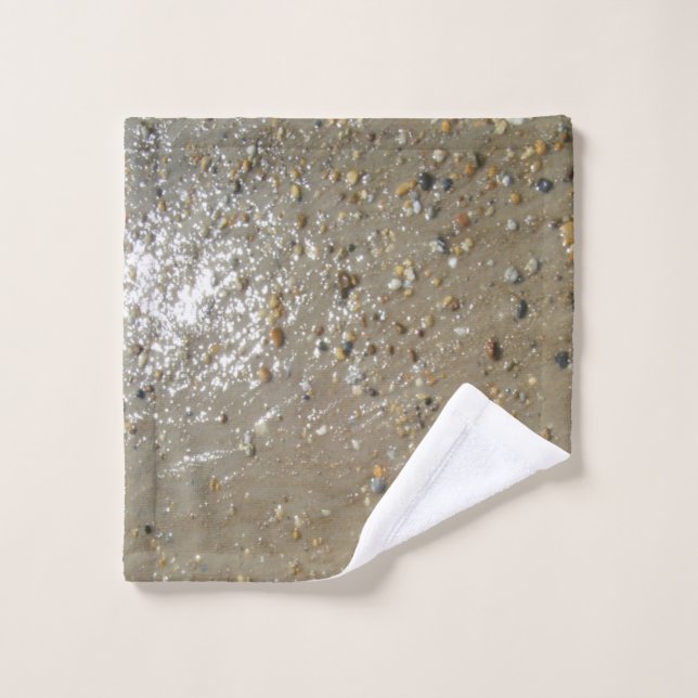 Eau en bordure de l'eau Shells Beach Océan Sand ét (Gant de toilette)