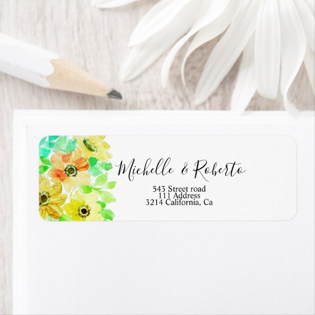 Eau florale jaune vert (En situation)