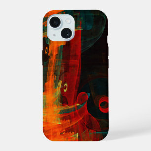 Eau Orange Rouge Bleu moderne Art Abstrait Motif