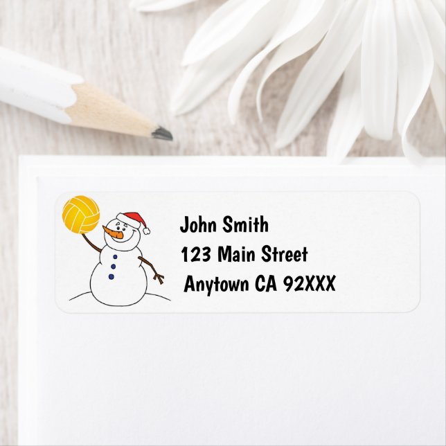 Eau Polo Snowman Adresse de retour Label (En situation)