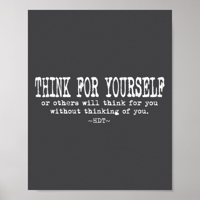 Eau Quote Motivation Insrational - Think For Yours Poster (Front)