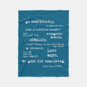 Eau Quote Motivational Insrational - Go Confidentl Fleece Blanket