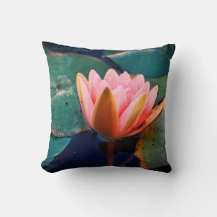 Eau Rose Lys Vert Plantes Coussin Jeu Oreiller