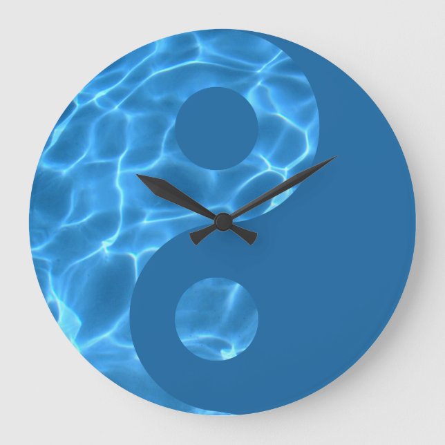 Eau Yin Yang Horloge murale (Recto)