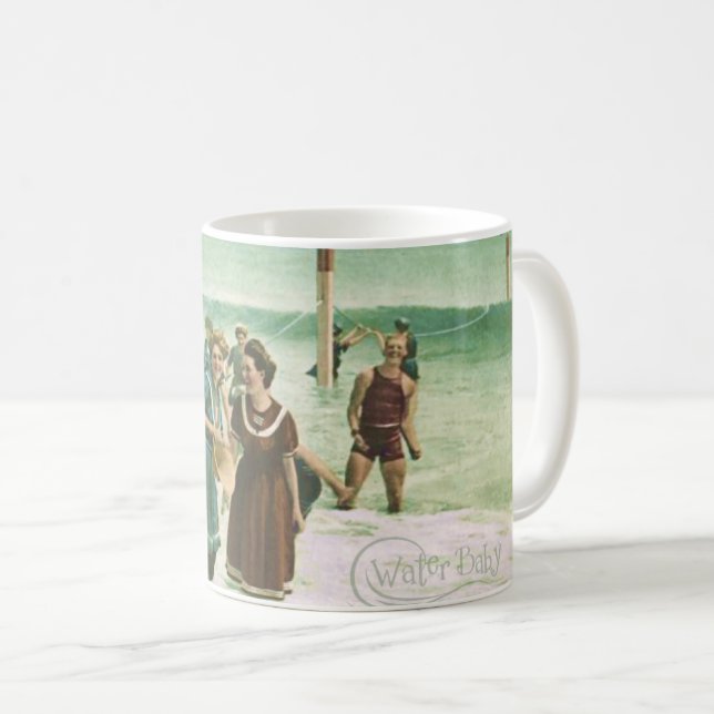 EauBébé Mug de natation Vintage (Devant droit)