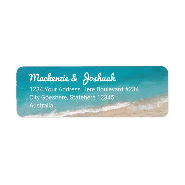 Eaux Turquoise sur Sandy Beach Retourner l'adresse (Devant)