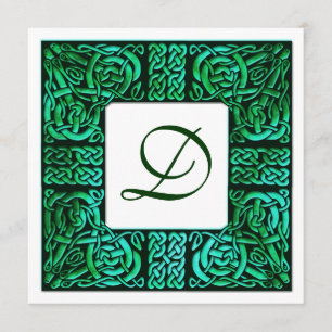 Eaux vertes Faire-part de mariage de monogramme ce