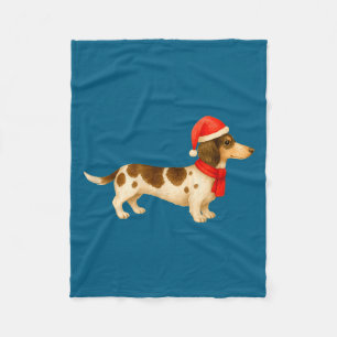 Ebald Christmas Dachshund E Funny Doxie Dog Mom  Fleece Blanket