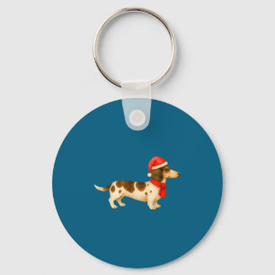 Ebald Christmas Dachshund E Funny Doxie Dog Mom Keychain