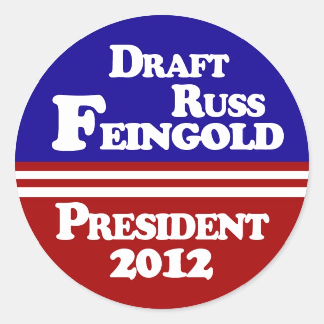Ébauche Russ Feingold Sticker pour ordinateur port (Devant)