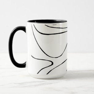Ebb and Flow 2 - Black and White Mug