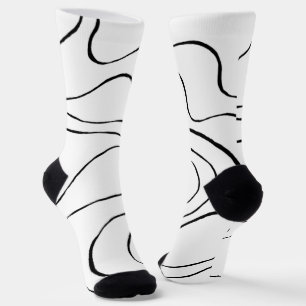 Ebb and Flow 2 - Black and White Socks