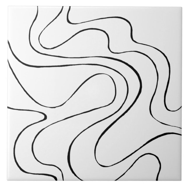 Ebb and Flow 2 - Black and White Tile (Front)