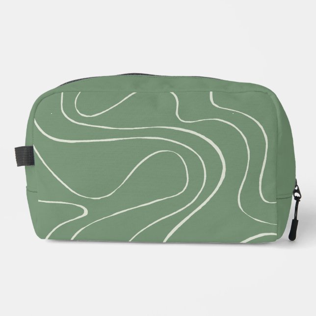 Ebb and Flow 2 in Green Dopp Kit (Front)