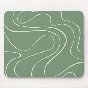 Ebb and Flow 2 in Green Mouse Pad