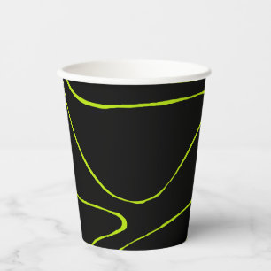 Ebb and Flow 2 in Lime Green and Black Paper Cups