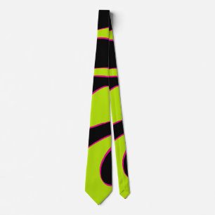 Ebb and Flow 2 in Lime Green, Hot Pink & Black Tie