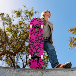 Ebb and Flow 2 in Magenta and Black Skateboard