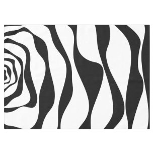 Ebb and Flow 4 - Black and White Tablecloth