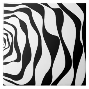 Ebb and Flow 4 - Black and White Tile