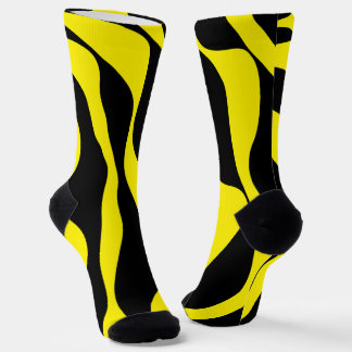 Ebb and Flow 4 in Black and Yellow Socks