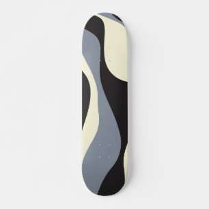 Ebb and Flow 4 in Black, Grey, and Cream Skateboard