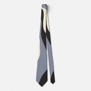 Ebb and Flow 4 in Black, Grey, and Cream  Tie