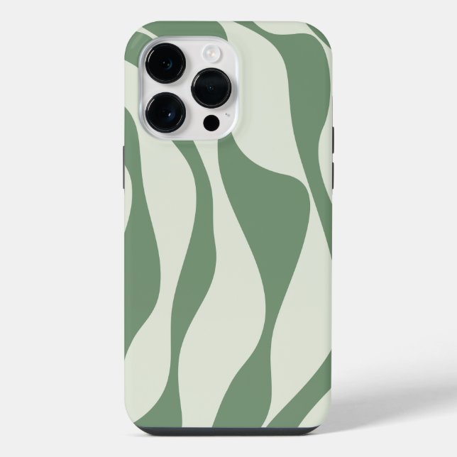 Ebb and Flow 4 in Green  iPhone Case (Back)