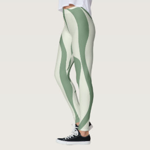 Ebb and Flow 4 in Green  Leggings