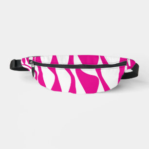 Ebb and Flow 4 in Magenta and White Fanny Pack