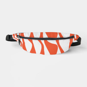 Ebb and Flow 4 in Orange and White Fanny Pack