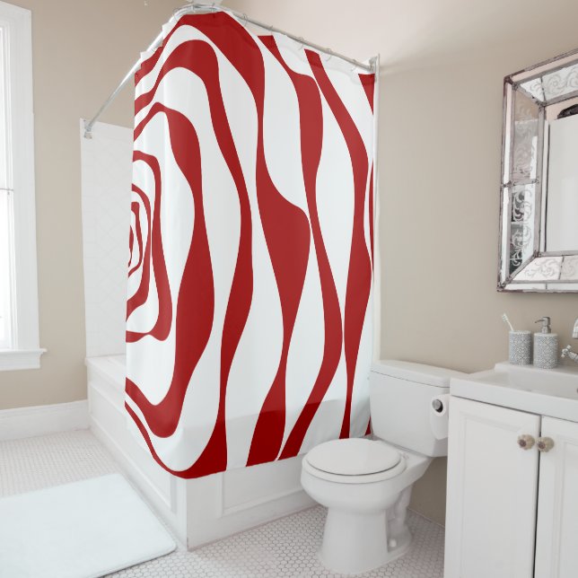 Ebb and Flow 4 in Red and White (In Situ)