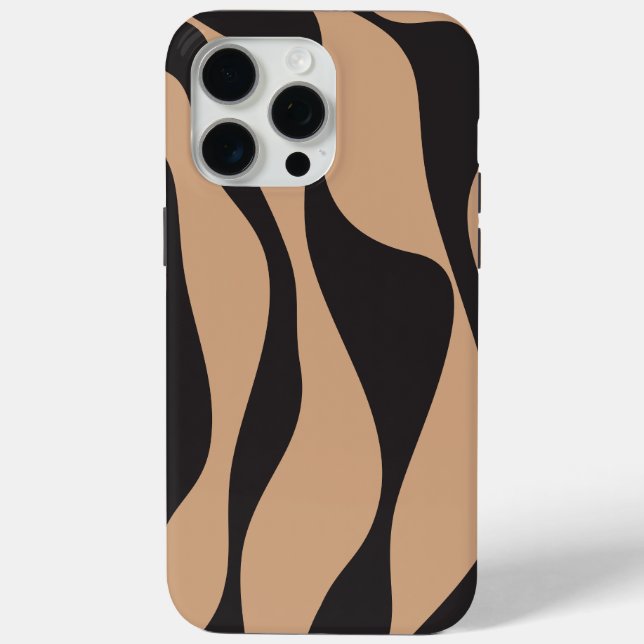 Ebb and Flow 4 in Tan and Black Case-Mate iPhone Case (Back)