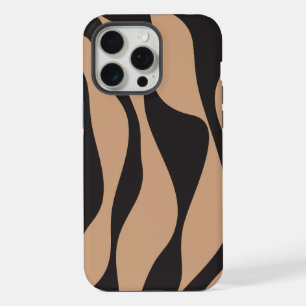 Ebb and Flow 4 in Tan and Black iPhone 15 Pro Max Case